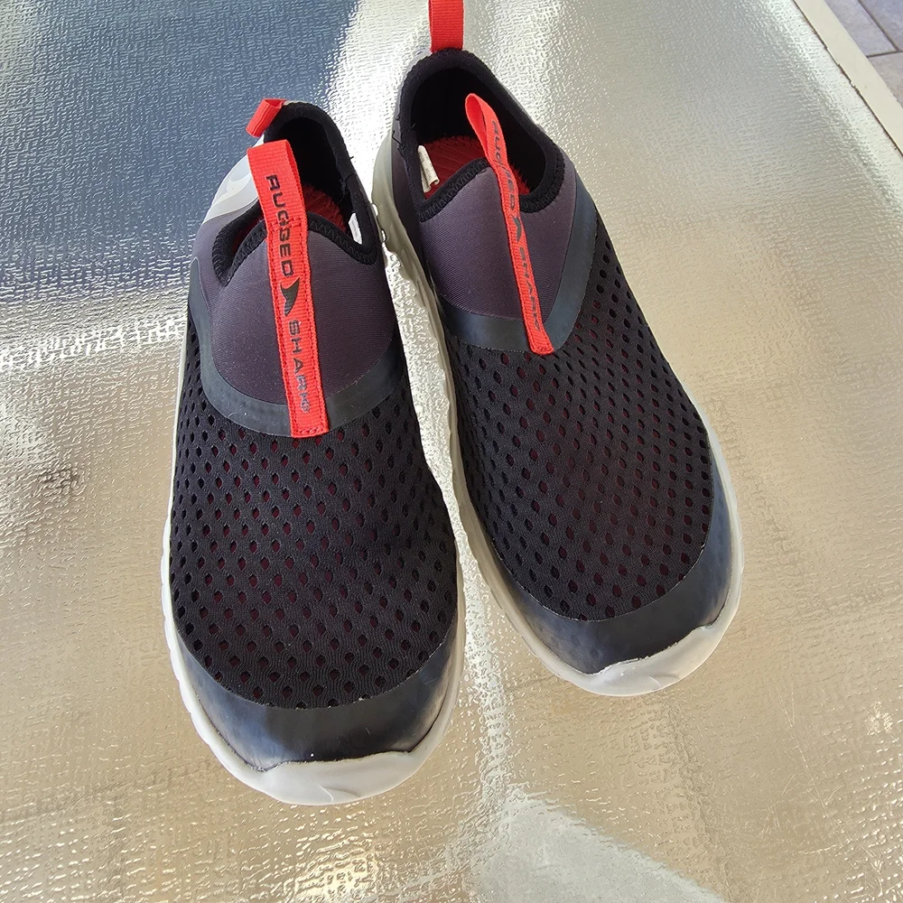 Rugged Shark Boys Water Shoes Mesh Slip-On Sport Beach Active USA 5